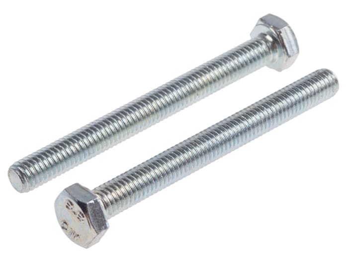 Perno hexagonal RS PRO Zinc brillante, Acero, M6 x 1.0 mm