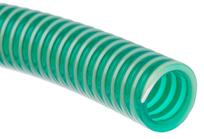 RS PRO PVC, Hose Pipe, 19mm ID, 24.6mm OD, Green, 5m