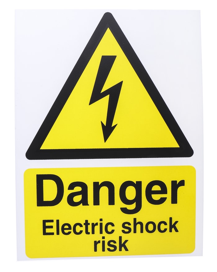Warning outlet hazard sign