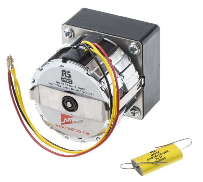RS PRO Synchronous AC Geared Motor, 1 Phase, Reversible, 240 V, 3.75 rpm, 9.5 W
