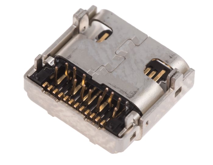 JST Right Angle, SMT, Socket- Single Port Type C 3.1 USB Connector