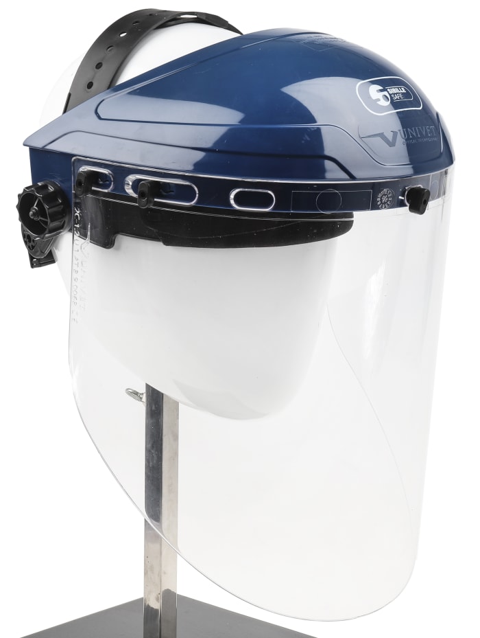 Penta Clear Flip Up PC Face Shield with Brow Guard , Resistant To Molten Metal