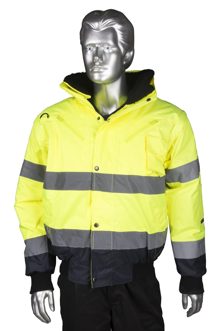 RS PRO Yellow Men Hi Vis Bomber Jacket XXL