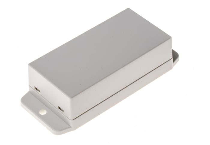 RS PRO White ABS Enclosure, Flanged, White Lid, 90 x 45 x 27mm
