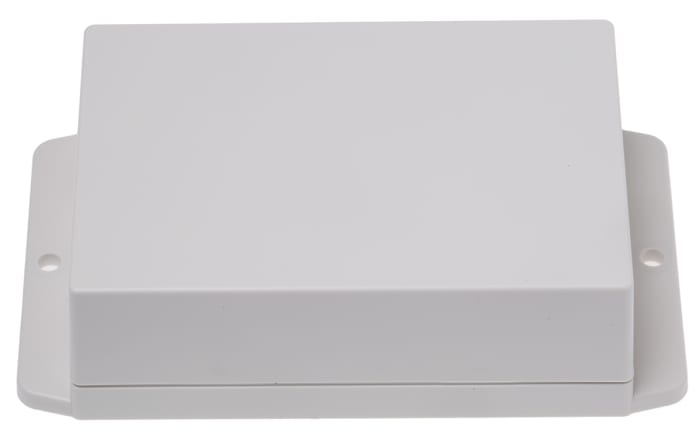 RS PRO White ABS Enclosure, Flanged, White Lid, 105 x 70 x 35mm