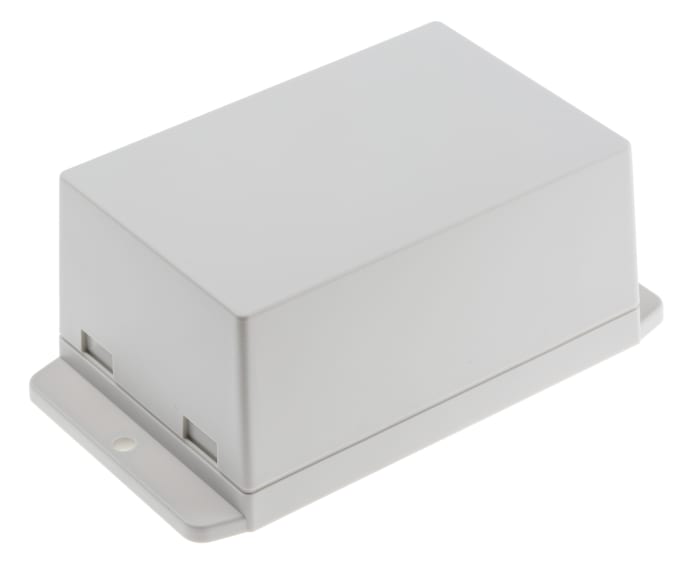 RS PRO White ABS Enclosure, Flanged, White Lid, 105 x 70 x 50mm