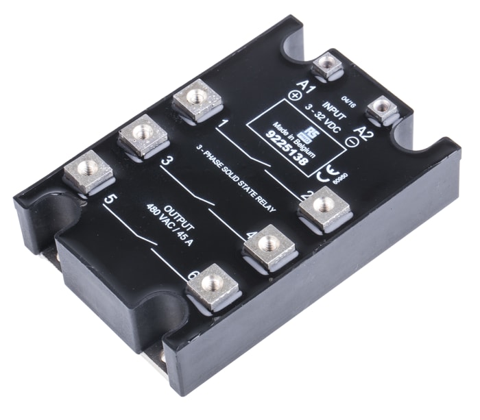 RS PRO Solid State Relay, 45 A rms Load, Panel Mount, 480 V ac Load, 32 V dc Control