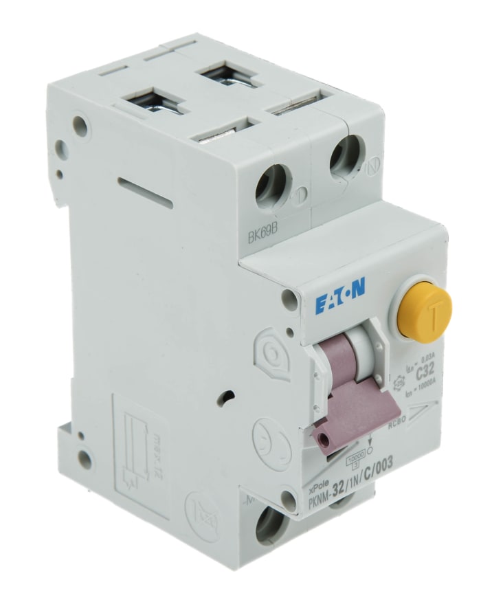 236305 PKNM-32/1N/C/003-MW Eaton | Eaton RCD, 32A, 2 Pole, 30mA, Type C ...