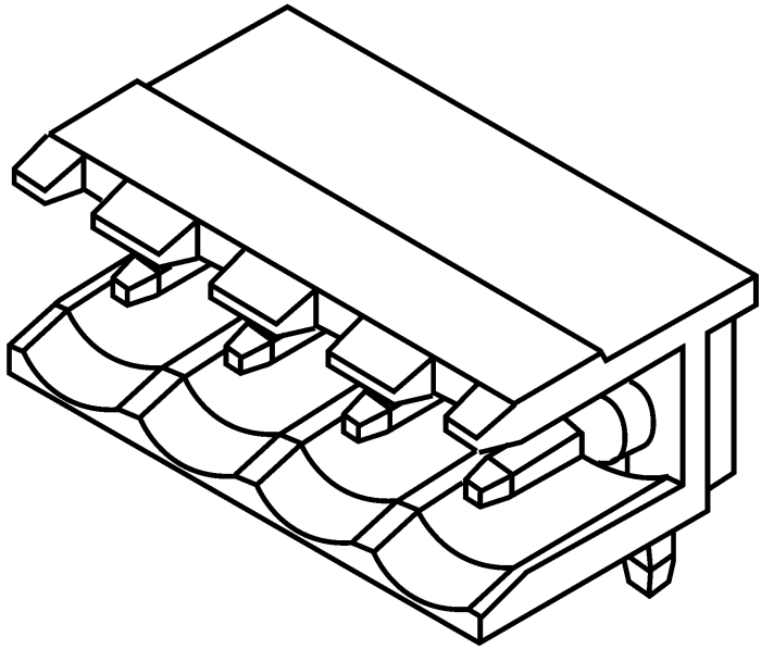 LMI L 455 300 01 Series Right Angle PCB Header, 3 Contact(s), 5.08mm Pitch, 1 Row(s)