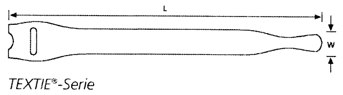 Hook and loop ties TEXTIE 5M (130-00020)