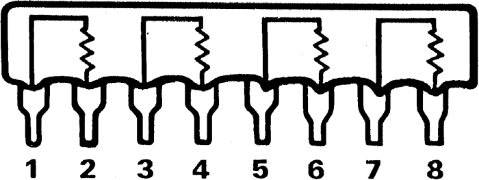 Bourns, 4600X 1.5kΩ ±2% Isolated Resistor Array, 4 Resistors, 1W total, SIP, Through Hole