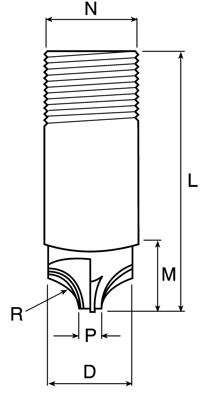 2245148 Clarkson Osborn HSS corner radius cutter,4mm radius 224