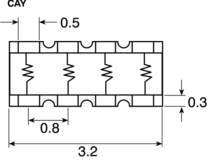 CAY16-123J4LF Pack of 5000 RES ARRAY 4 RES 12K OHM 1206 CAY16-123J4LF Pack of 5000 RES ARRAY 4 RES 12K OHM 1206