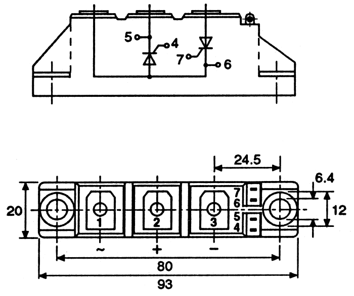 Thyristormodul 1200v 106a skkt 106b12e Thyristormodul 1200v 106a skkt 106b12e