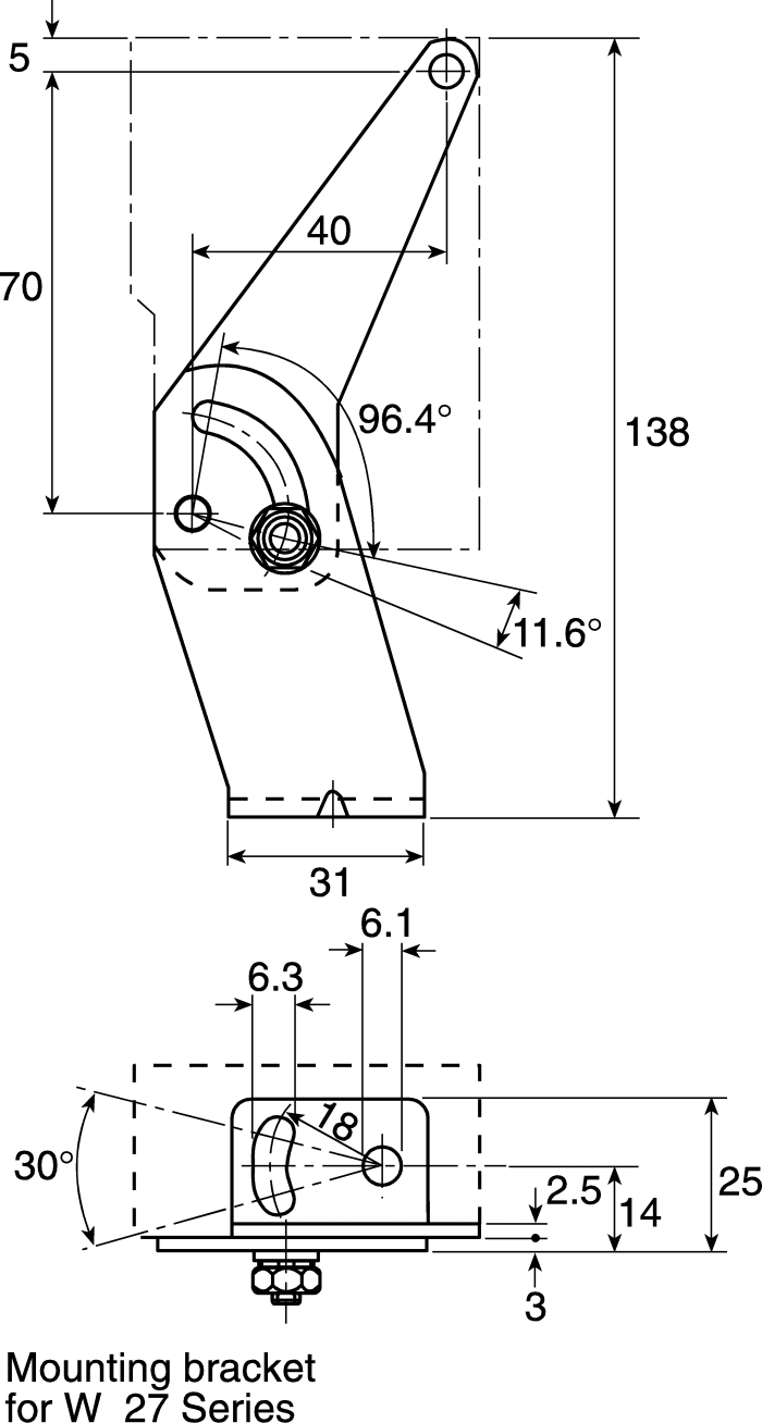BEF-WN-W27 SICK | SICK, BEF Series Mounting Bracket for Use with W27-3 ...