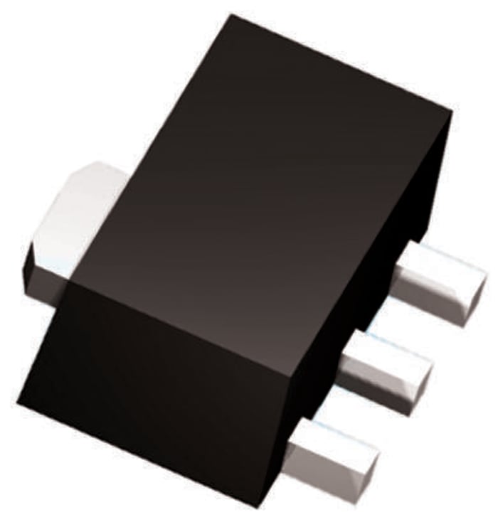 Transistor, NPN Simple, 200 mA, 300 V, SOT-89, 3 broches