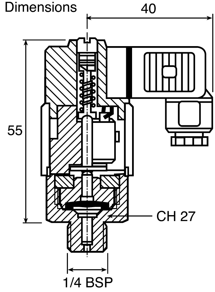 RS PRO RS PRO Pressure Switch, G 1/4 1bar to 10 bar 3635968 RS