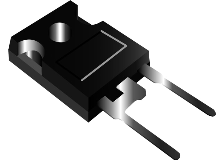 Vishay 600V 40A, Silicon Junction Diode, 2-Pin TO-247AC 40EPF06
