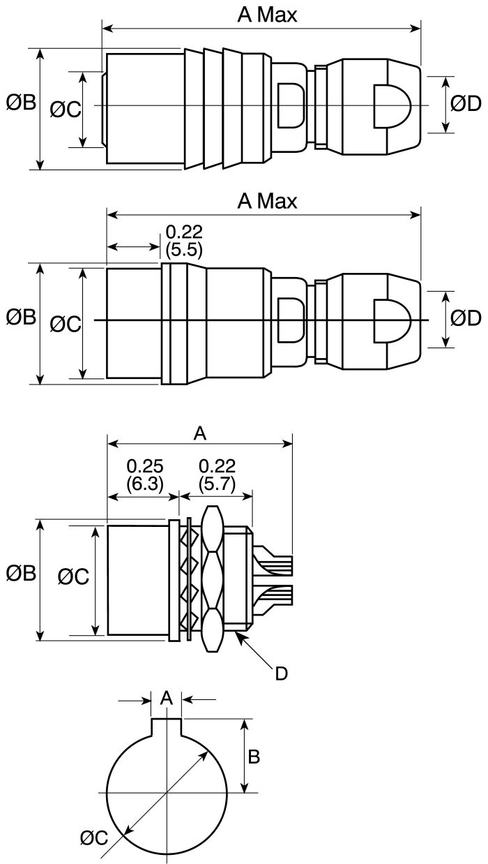 HR1010P12P (73) Hirose Hirose Circular Connector, 12 Contacts