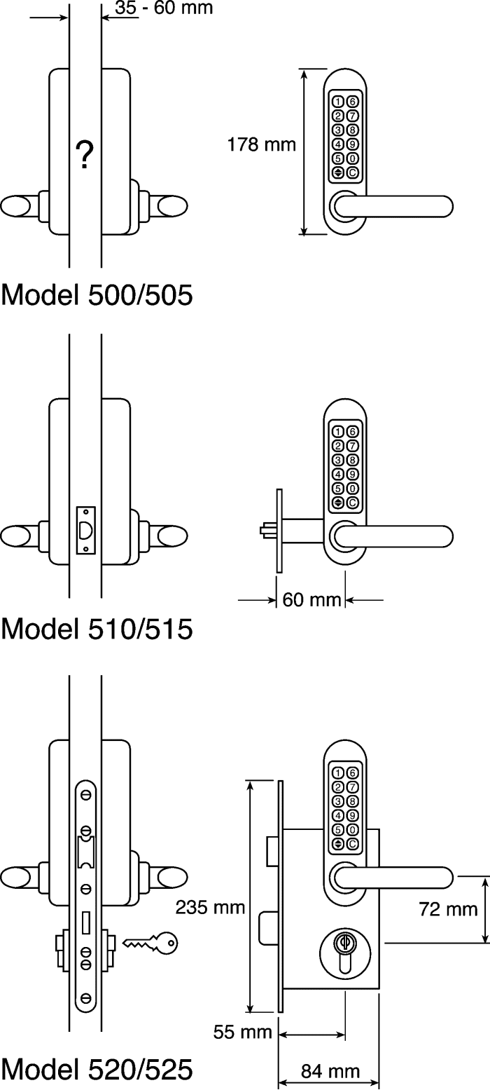 525 SS Codelock Stainless Steel Mechanical Code Lock 4599425 RS
