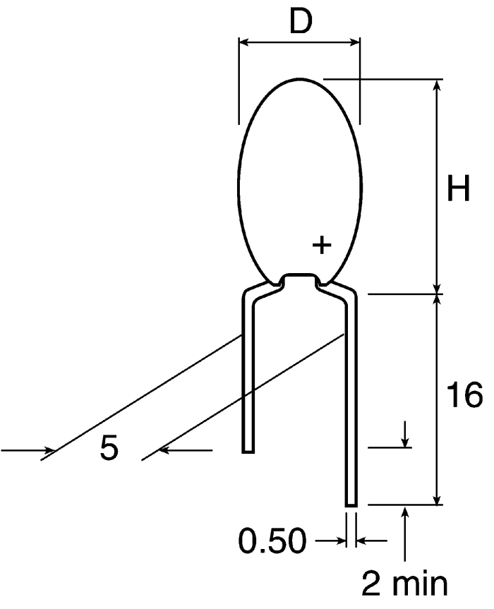 CONDENSATEUR  100NF 20% 35V 5MM