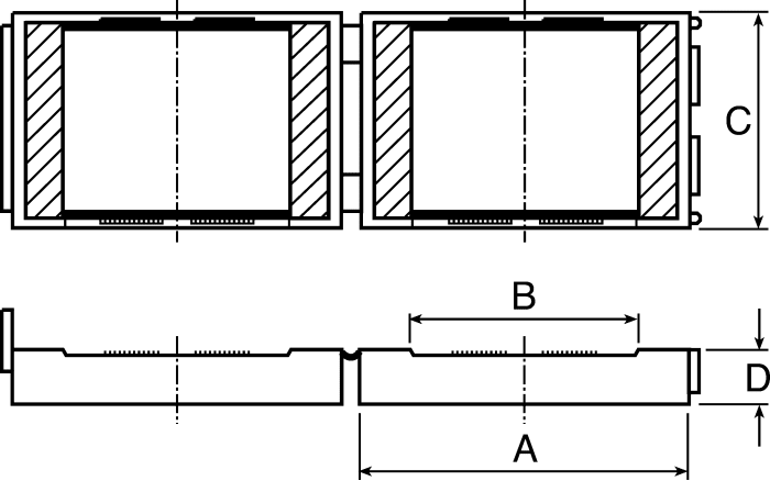 Fair-Rite PP Openable Flat Cable Ferrite, Inner dims. 65.3 x 8.1mm