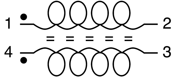 symbol for ferrite core inductor