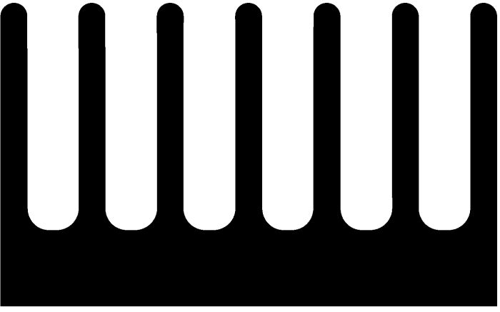 Heatsink, 2.2K/W, 75 x 66 x 40mm