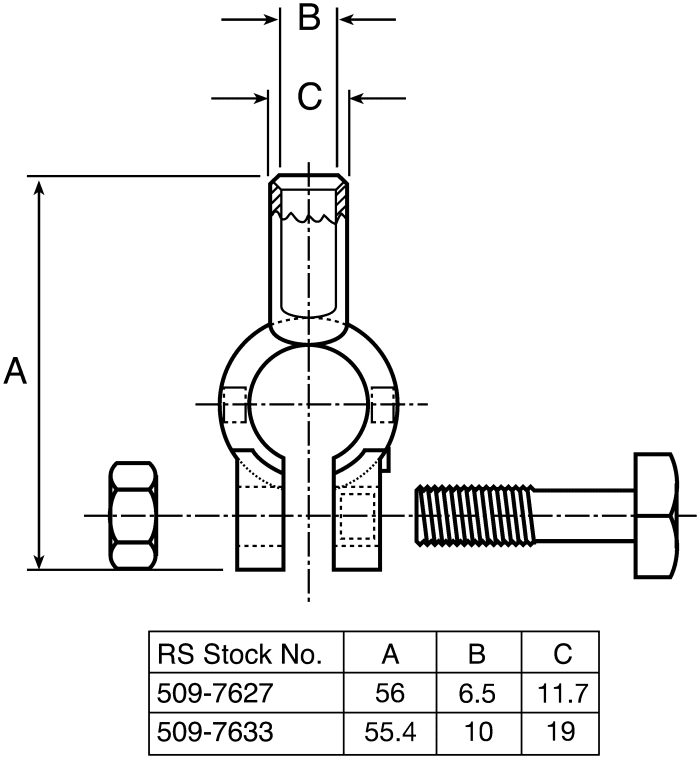 RS PRO RS PRO Battery Terminal, Screw 5097627 RS Components