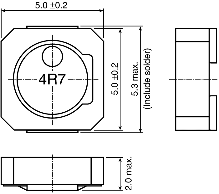 TDK, VLCF, 5020 Shielded Wirewound Surface Mount Inductor with a Ferrite Core, 15 μH ±20 to ±30 % 1.3 A Idc