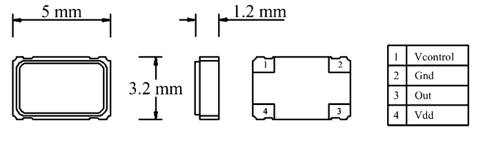 VM53S3-25.000-2.5/-30+75 MERCURY | MERCURY 25MHz TCXO