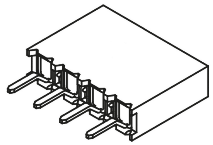 Samtec BCS Series Straight Through Hole Mount PCB Socket, 4-Contact, 1-Row, 2.54mm Pitch, Solder Termination