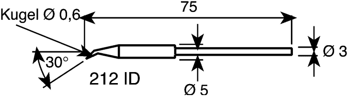 Ersa 0.6 mm Conical Soldering Iron Tip for use with Micro Tool