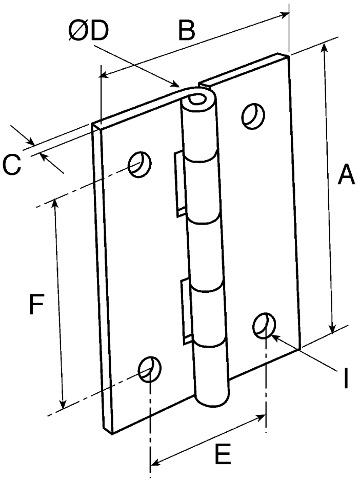 50-1-3526 Pinet | Pinet Zinc Plated Steel Butt with a Barrel Pin, Screw ...