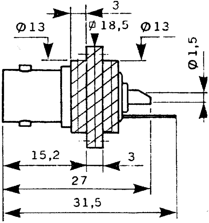 R141410000W Radiall | Radiall R141 Series Flange Female BNC, 50 Ω ...