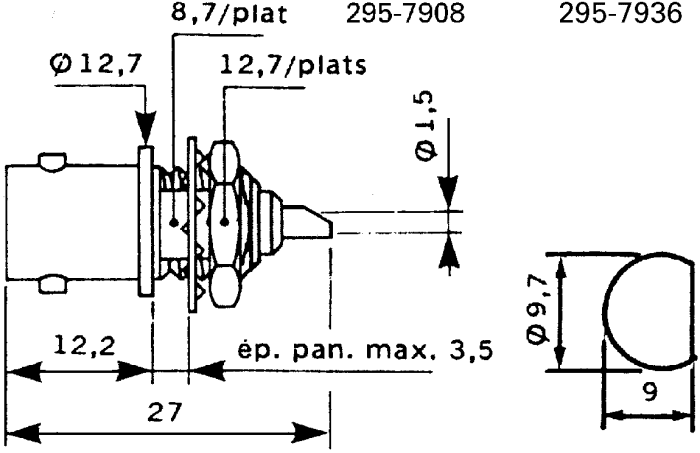 R141557000W Radiall | Radiall R141 Series Panel Mount Female BNC, 50 Ω ...