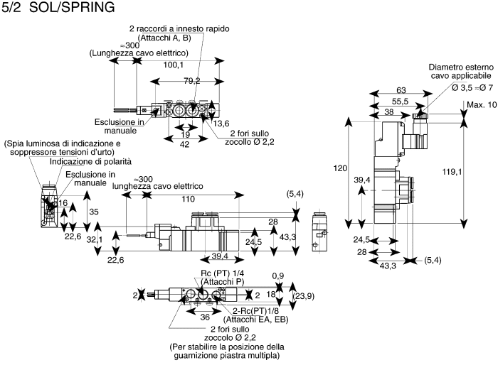 SY3120-5LOU-C6-Q SMC | SMC Pneumatic Control Valve - Solenoid Rc SY3000 ...