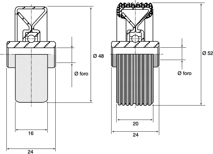 2200 Interroll | Interroll 200N Skate Wheel, 48mm Diameter, 6.5mm Bore ...