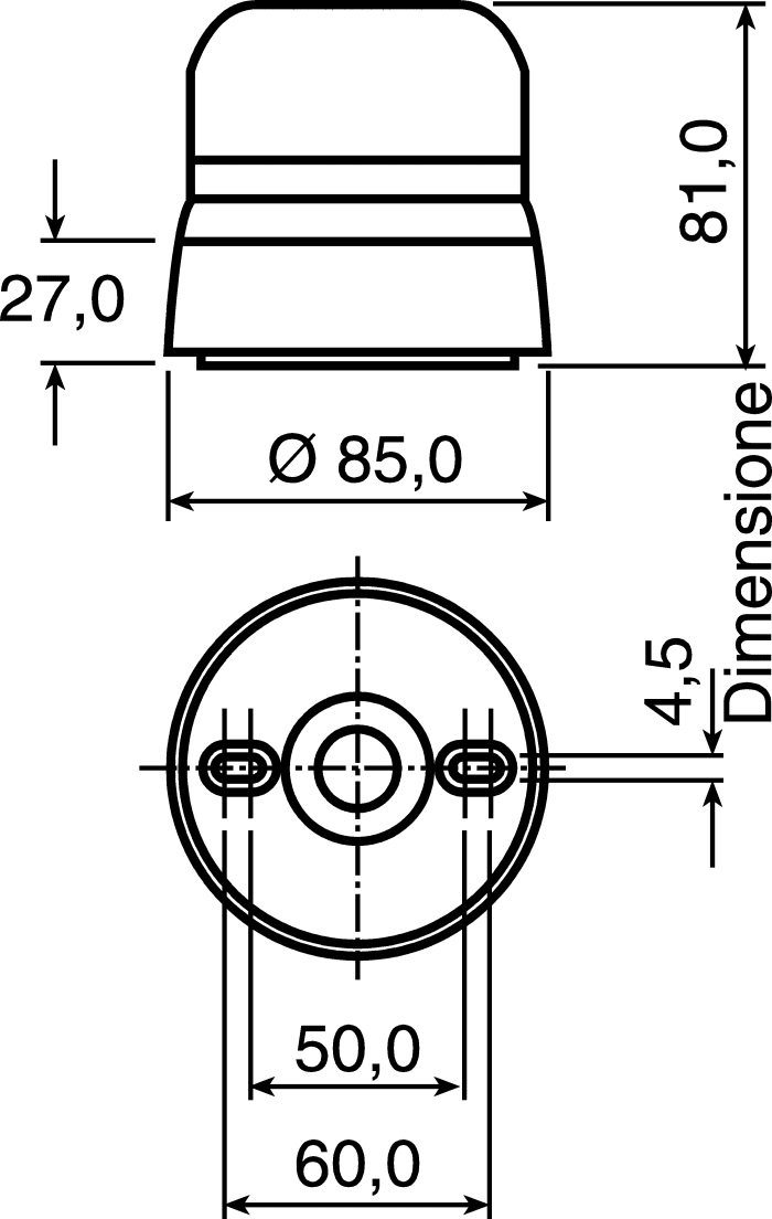 QBS-0017 Klaxon, Signalleuchte, Xenon, rot