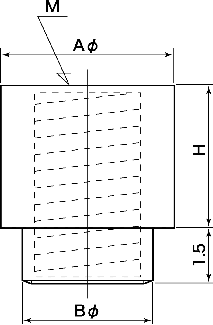 TH-1.6-3.0-M2-B Mac 8 | Mac 8 TH-1.6-3.0-M2-B, 3mm High Brass 