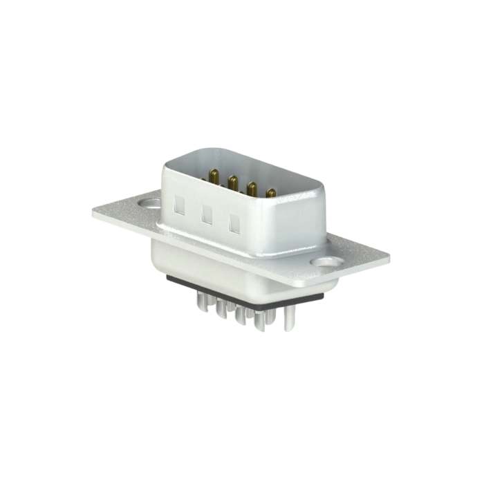 RS PRO 9 Way Straight 2.77 mm Pitch Panel Mount D-Sub Connector, with Screw Male