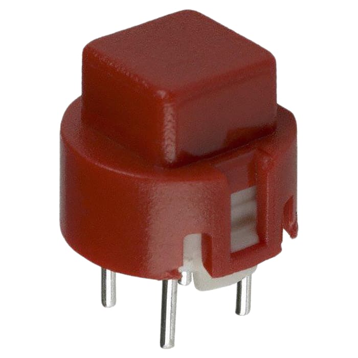C & K Red Tact Switch, SPST 100 mA@ 32 V