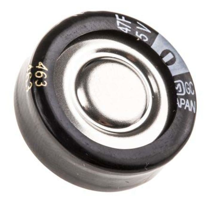 Panasonic 0.47F Supercapacitor -20 → +80% Tolerance, NF 5.5V dc, Through Hole