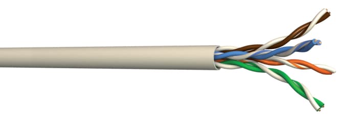 CAEMMC, 305m Cat5e, Grey, U/UTP Unshielded, Unterminated LSZH Sheath