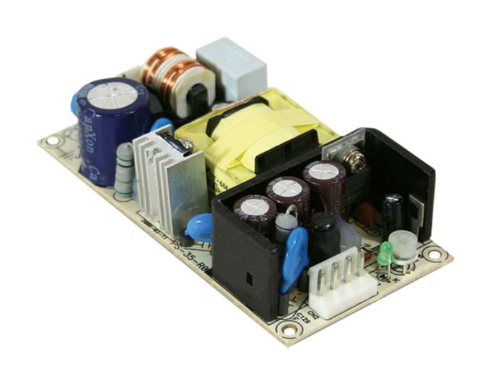 Mean Well Embedded Switch Mode Power Supply SMPS, PS-35-5, 5V dc, 6A, 30W, 1 Output, 127 → 370 V dc, 90 →