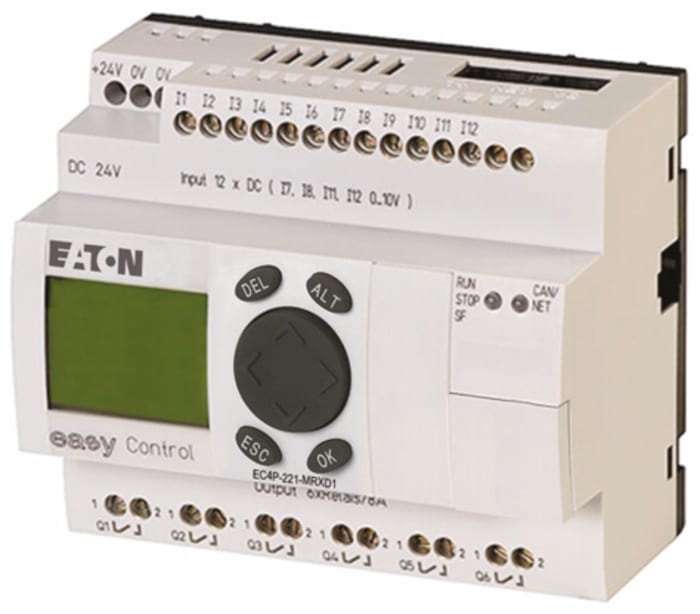 Eaton Easy Series Logic Module for Use with easyControl, 24 V dc Supply, Relay Output, 12-Input, Analogue, Digital Input