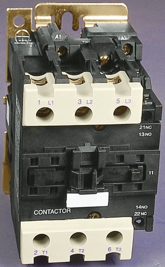 RS PRO Contactor, 230 V ac Coil, 3-Pole, 38 A, 18.5 kW, 3NO, 600 V ac