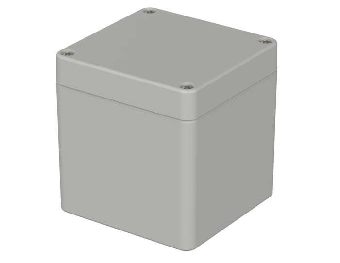 Bopla Euromas Series Grey Polycarbonate Enclosure, IP66, Flanged, Grey Lid, 82 x 80 x 85mm