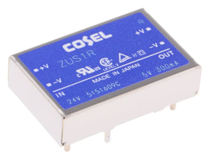 Cosel DC-DC Converter, 12V dc/ 130mA Output, 18 → 36 V dc Input, 1.56W, Through Hole, +71°C Max Temp -20°C Min
