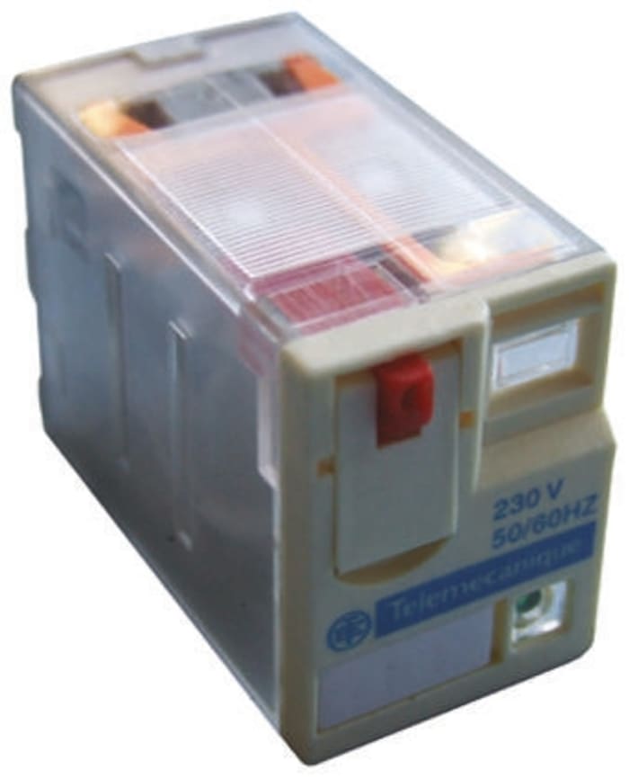 Schneider Electric PCB Mount Non-Latching Relay, 24V ac Coil, 12A Switching Current, DPDT